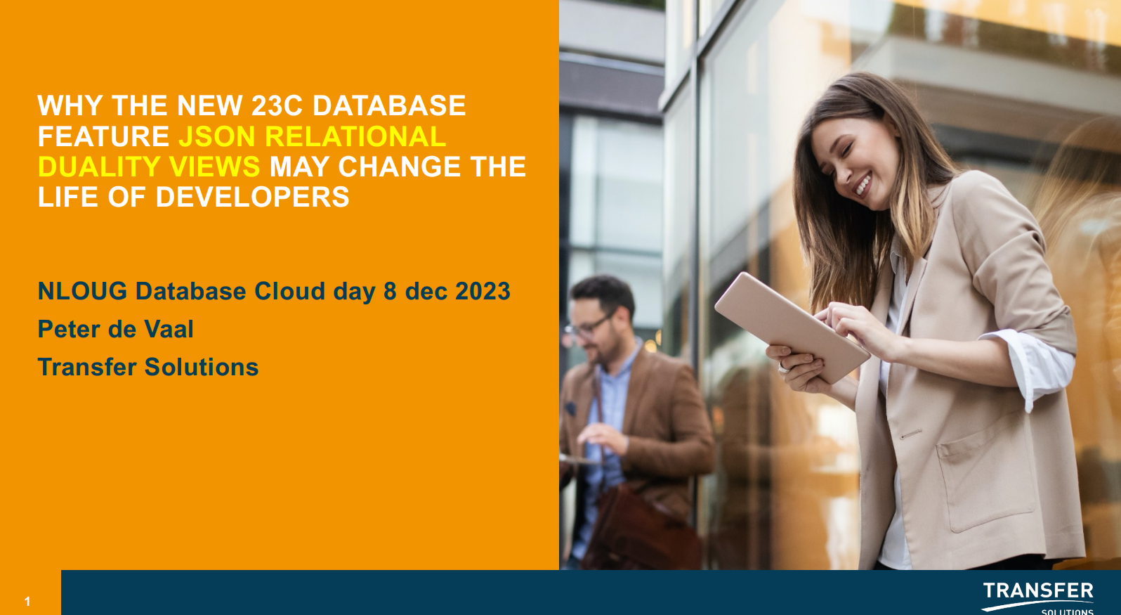 Database Cloud Day – Why the new 23c DB feature JSON relational duality views may change the life of developers