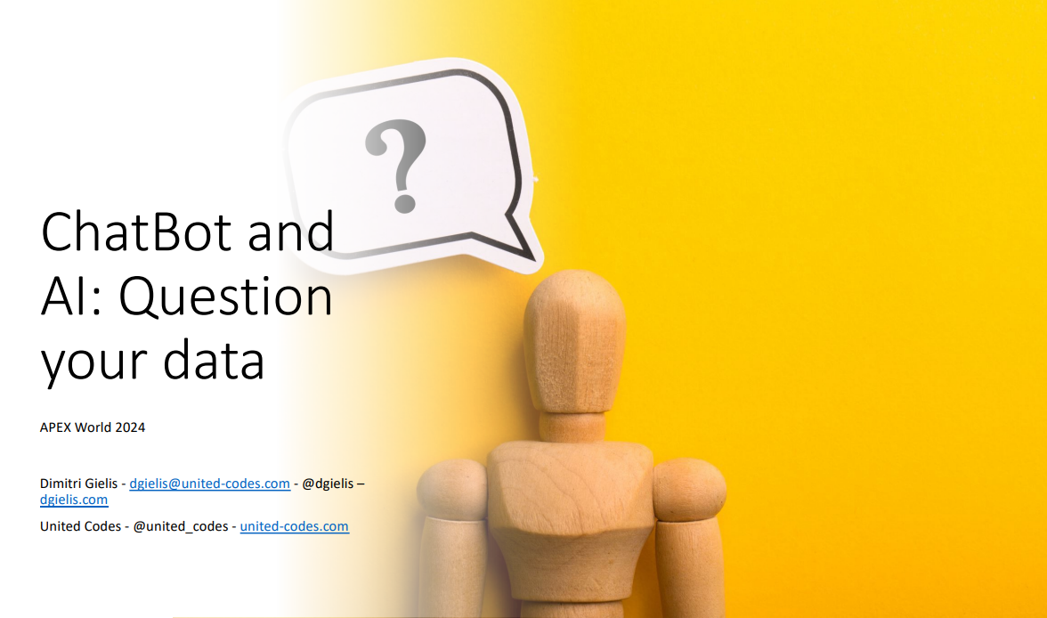 APEX World 2024 – ChatBot and AI: Question your data