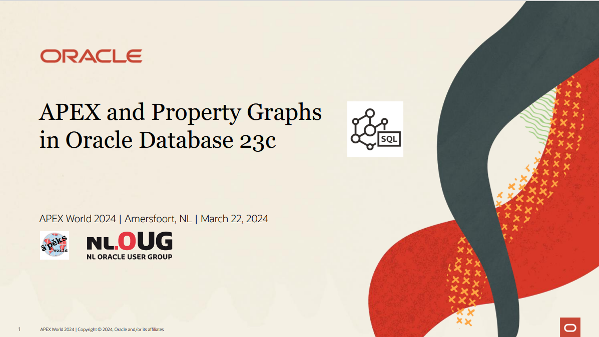 APEX World 2024 – APEX and Property Graphs in Oracle Database 23c
