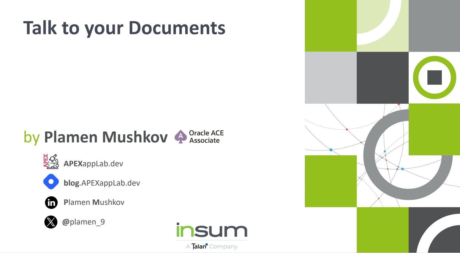 APEX World 2024 – Talk to your documents