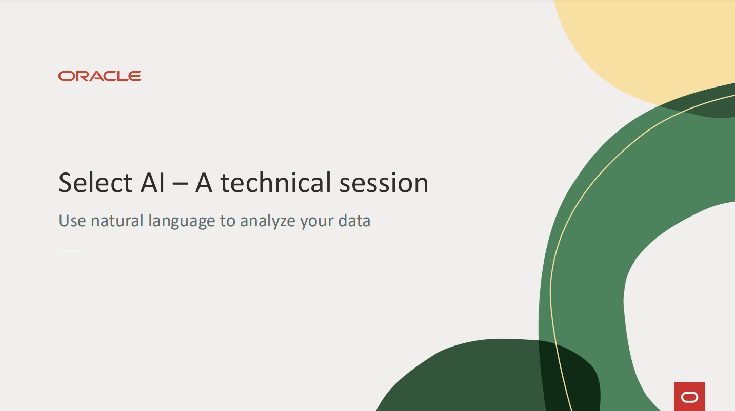 EMEA Tour 2024 – Chat with your data using Oracle Autonomous Database