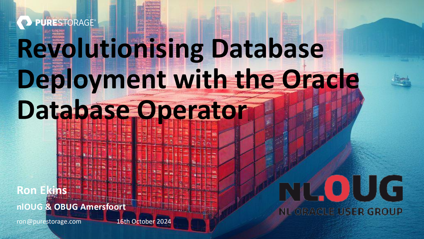 EMEA Tour 2024 – Revolutionising Database Deployment with the Oracle Database Operator