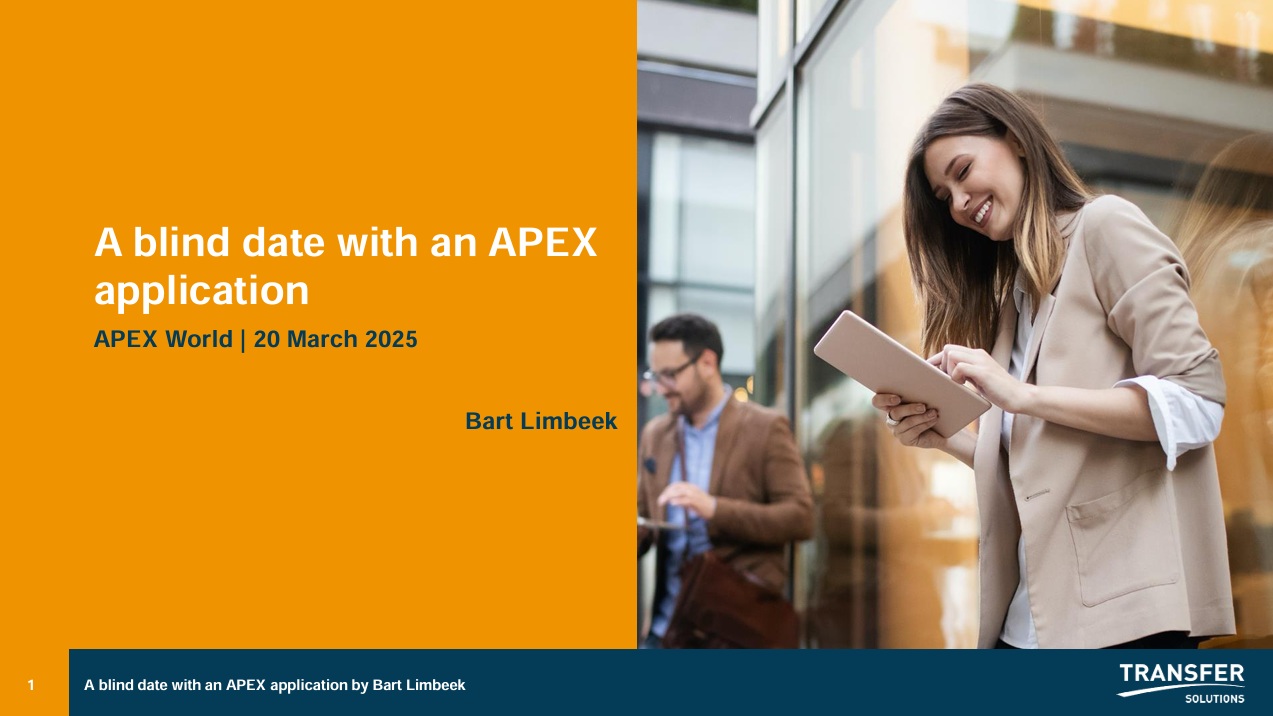 APEX World 2025 – A blind date with an APEX application