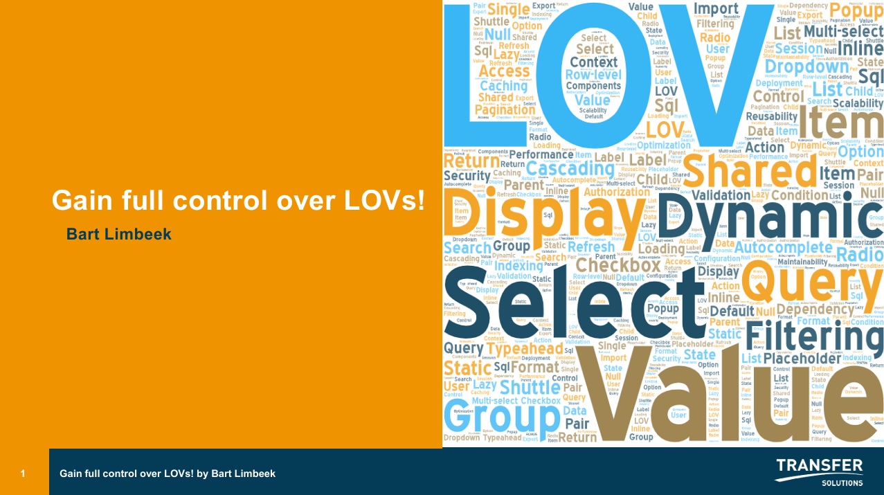 APEX World 2026 – Gain full control over LOVs!